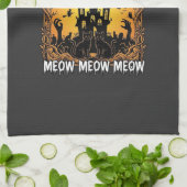 Ch Meow Halloween Geheime Kasteel_1 Theedoek (Gevouwen)