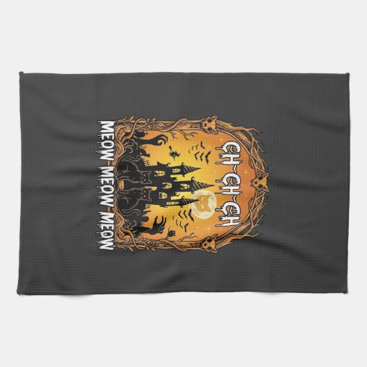 Ch Meow Halloween Geheime Kasteel_1 Theedoek (Horizontaal)