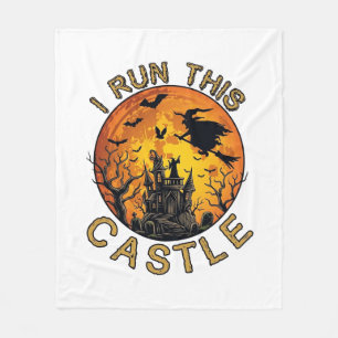 Ch Meow Halloween Geheime Kasteel (2)_1 Fleece Deken