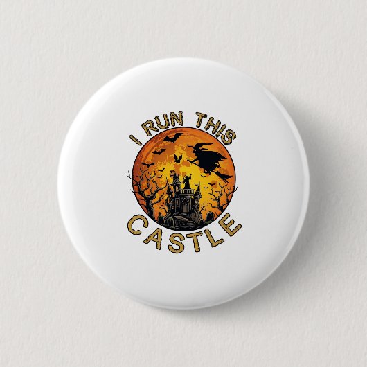Ch Meow Halloween Geheime Kasteel (2)_1 Ronde Button 5,7 Cm (Voorkant)