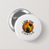 Ch Meow Halloween Geheime Kasteel (2)_1 Ronde Button 5,7 Cm (Voorkant /achterkant)