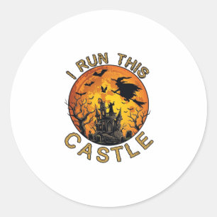 Ch Meow Halloween Geheime Kasteel (2)_1 Ronde Sticker