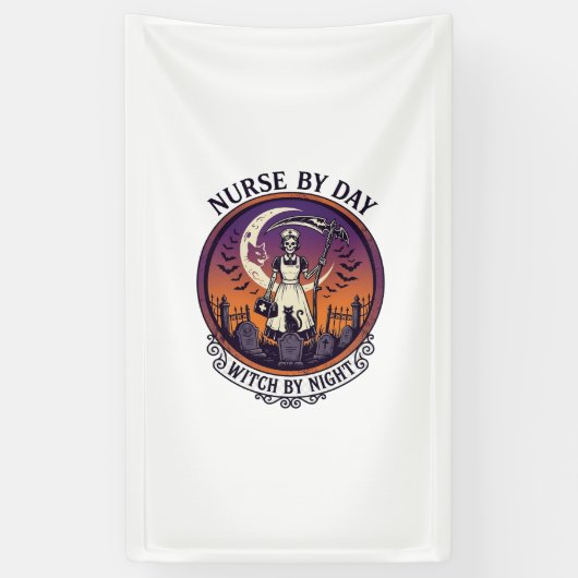 Ch Meow Halloween Geheime Kasteel (3)_1 Spandoek (Verticaal)