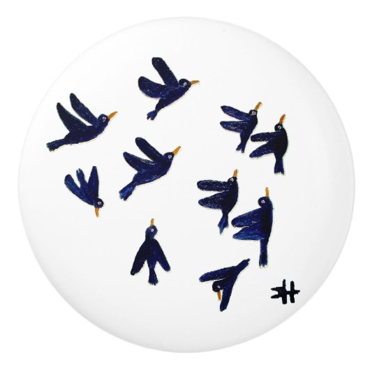 CH Vogels Keramische trek Knop (Voorkant)