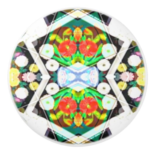 CH Zinnia Black Keramische Knop (Voorkant)