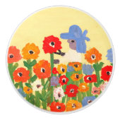 CH Zinnia Garden Keramische Knop (Voorkant)