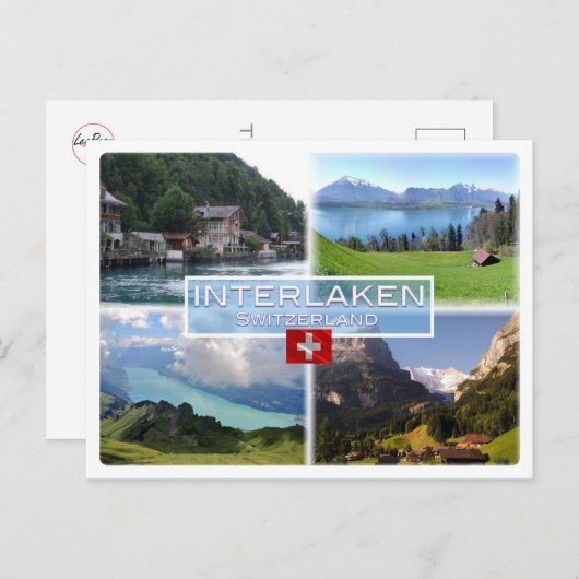 CH Zwitserland - Interlaken - Thun-Thunerse meer Briefkaart (Voorkant / Achterkant)