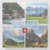 CH Zwitserland - Interlaken - Thun-Thunerse meer Stenen Onderzetter (Voorkant)