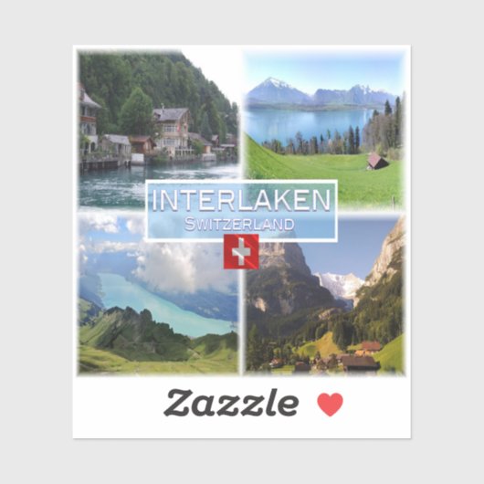 CH Zwitserland - Interlaken - Thun-Thunerse meer Sticker (Vel)