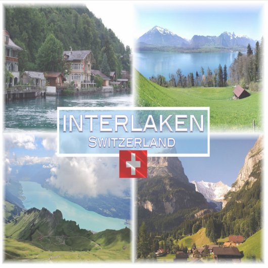 CH Zwitserland - Interlaken - Thun-Thunerse meer Sticker (Voorkant)