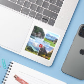 CH Zwitserland - Interlaken - Thun-Thunerse meer Sticker (Laptop met iPhone)