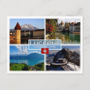 CH Zwitserland - Lucerne - Chapel Bridge - Old Tow Briefkaart