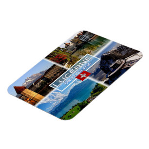 CH Zwitserland - Lucerne - Chapel Bridge - Old Tow Magneet