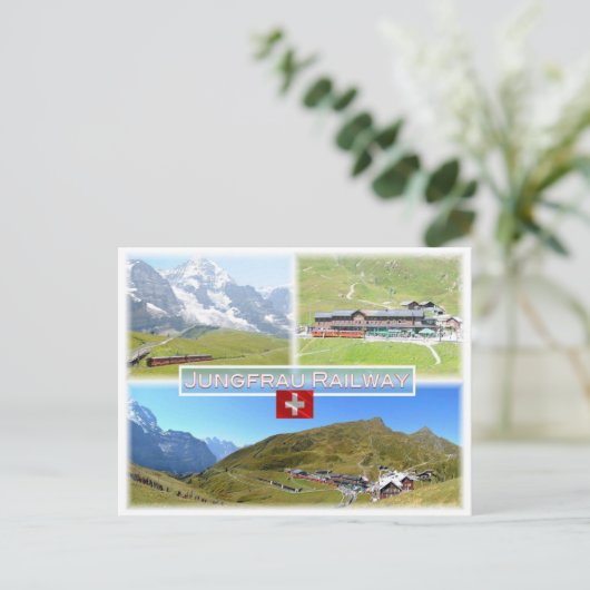 CH Zwitserland - spoorweg Jungfrau - Briefkaart (Staand voorkant)