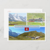 CH Zwitserland - spoorweg Jungfrau - Briefkaart (Voorkant / Achterkant)