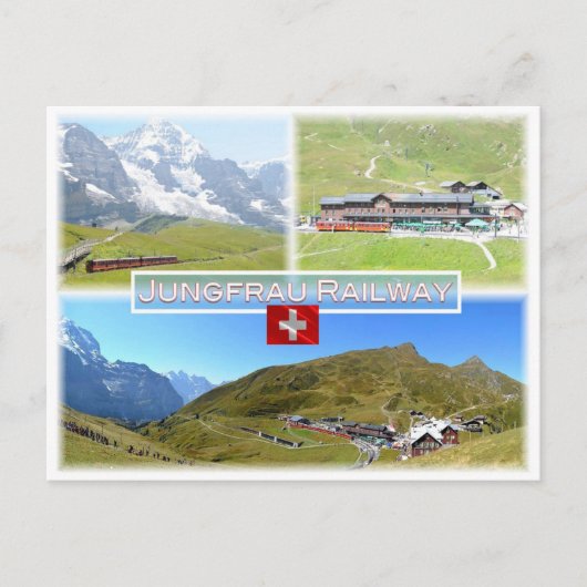 CH Zwitserland - spoorweg Jungfrau - Briefkaart (Voorkant)