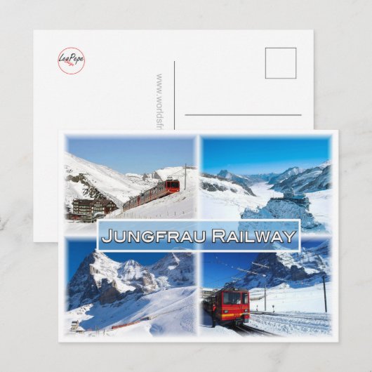 CH Zwitserland - spoorweg Jungfrau - Briefkaart (Voorkant / Achterkant)