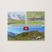 CH Zwitserland - spoorweg Jungfrau - Legpuzzel (Horizontaal)