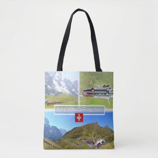 CH Zwitserland - spoorweg Jungfrau - Tote Bag (Voorkant)