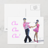 Cha Cha Ballroom dansen Briefkaart (Voorkant / Achterkant)