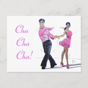 Cha Cha Ballroom dansen Briefkaart