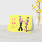 Cha Cha Ballroom dansen Kaart (Gele Bloem)