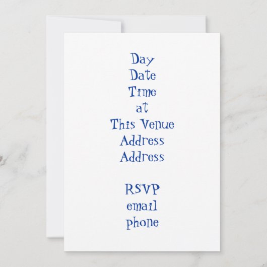 Cha Cha Cha Ballroom Dancing Kaart (Achterkant)