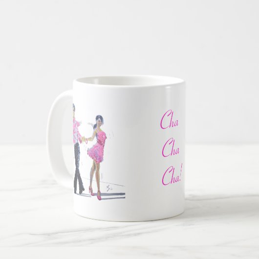 Cha Cha Cha Ballroom Dancing Koffiemok (Voorkant links)