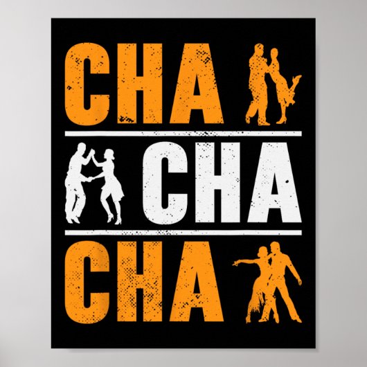 Cha Cha Cha danser danst Cubaanse dans Poster (Voorkant)