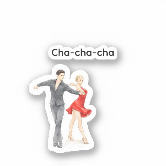 Cha-cha-cha sticker (Voorkant)