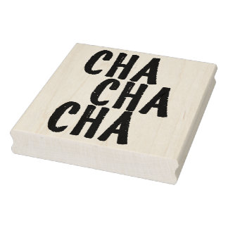 Cha Cha Retro Rubber Art Stamp Rubberstempel