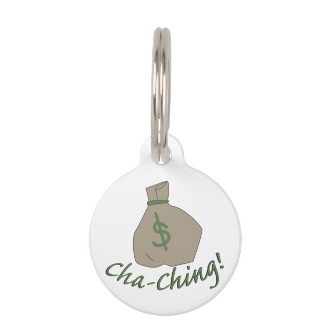 Cha-ching tas huisdierpenning (Voorkant)