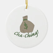Cha-ching tas keramisch ornament (Voorkant)