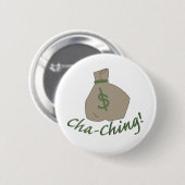 Cha-ching tas ronde button 5,7 cm (Voorkant /achterkant)