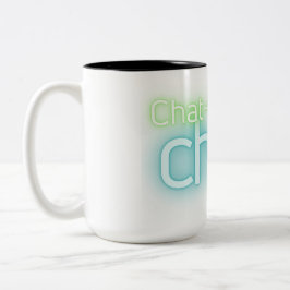 Cha vais pas chat! Franse kat expressie Tweekleurige Koffiemok