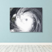 Chaba-tyfoon in de westerne Stille Oceaan Canvas Afdruk (Insitu (Houten vloer))