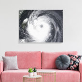 Chaba-tyfoon in de westerne Stille Oceaan Canvas Afdruk (Insitu (Woonkamer))