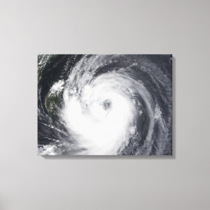 Chaba-tyfoon in de westerne Stille Oceaan Canvas Afdruk