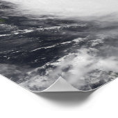 Chaba-tyfoon in de westerne Stille Oceaan Poster (Hoek)