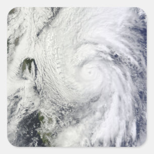 Chaba-tyfoon op het Filipijnse Zee Vierkante Sticker