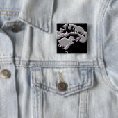 Chabad Vierkante Button 5,1 Cm (In situ)