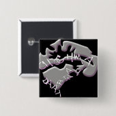 Chabad Vierkante Button 5,1 Cm (Voorkant /achterkant)