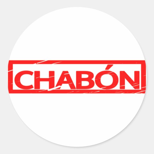 Chabón Stamp Ronde Sticker (Voorkant)