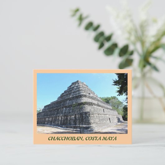 Chacchoban Pyramid Briefkaart (Staand voorkant)