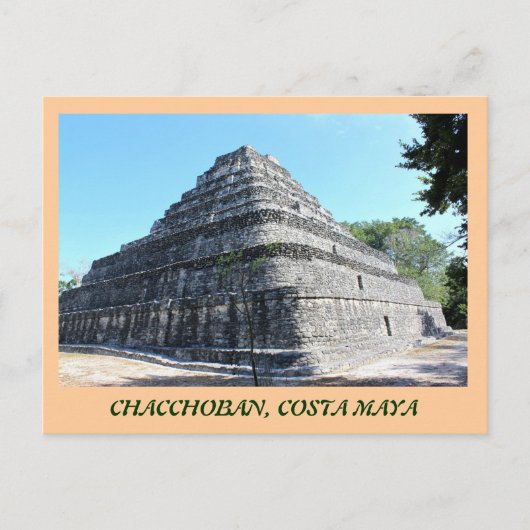 Chacchoban Pyramid Briefkaart (Voorkant)