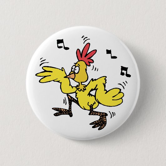 ChaChaCha Chicken Ronde Button 5,7 Cm (Voorkant)