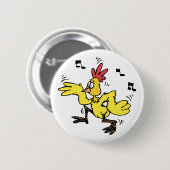 ChaChaCha Chicken Ronde Button 5,7 Cm (Voorkant /achterkant)