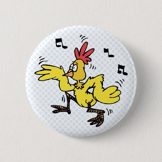 ChaChaCha Chicken Ronde Button 5,7 Cm (Voorkant)