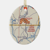 Chaco Canyon  Map Keramisch Ornament (Rechts)
