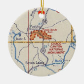 Chaco Canyon  Map Keramisch Ornament (Voorkant)